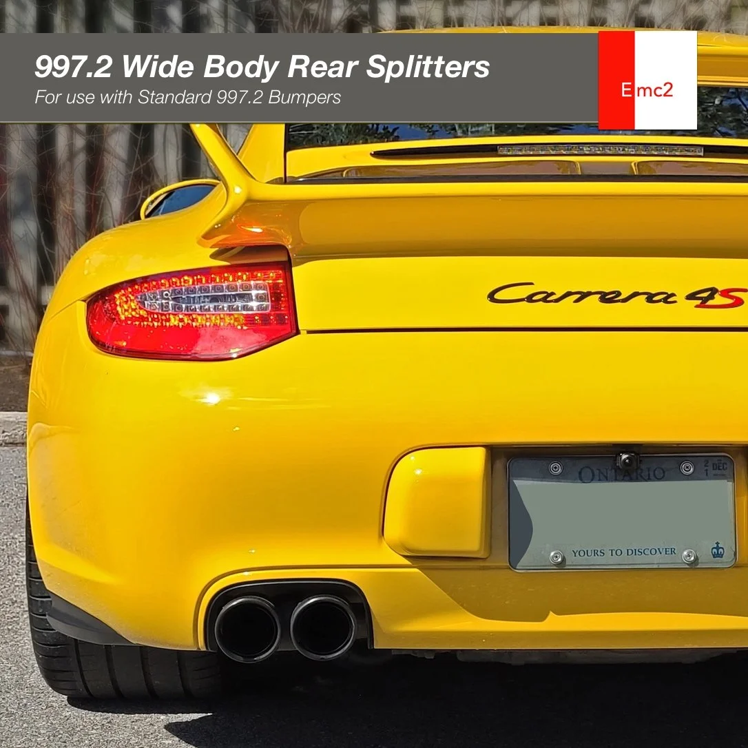 Porsche 997.2 Wide Body GT Style Rear Splitters — Emc2design